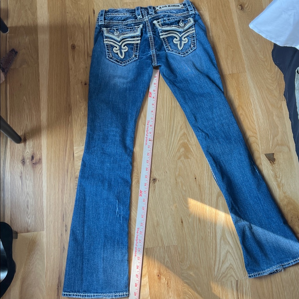 Women’s Rock Revival Buckle Exclusive Fleur De Lis Bootcut Jeans - Size 26 - Picture 7 of 12